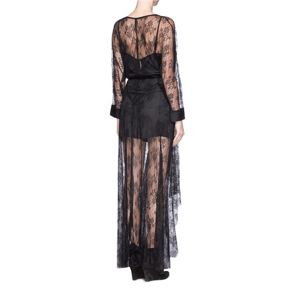 SOLD 🌈 MAJE GABRIELA LACE MAXI BLACK DRESS $520 - Picture 6 of 8
